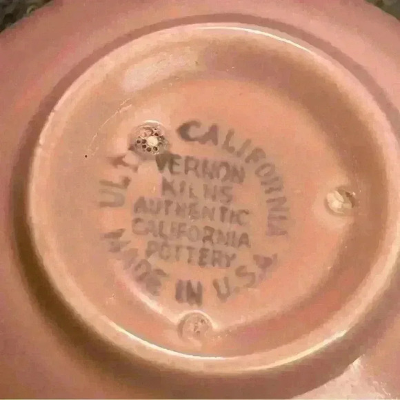 Vintage mcm coffee cup California Pottery pink - Picture 8 of 8